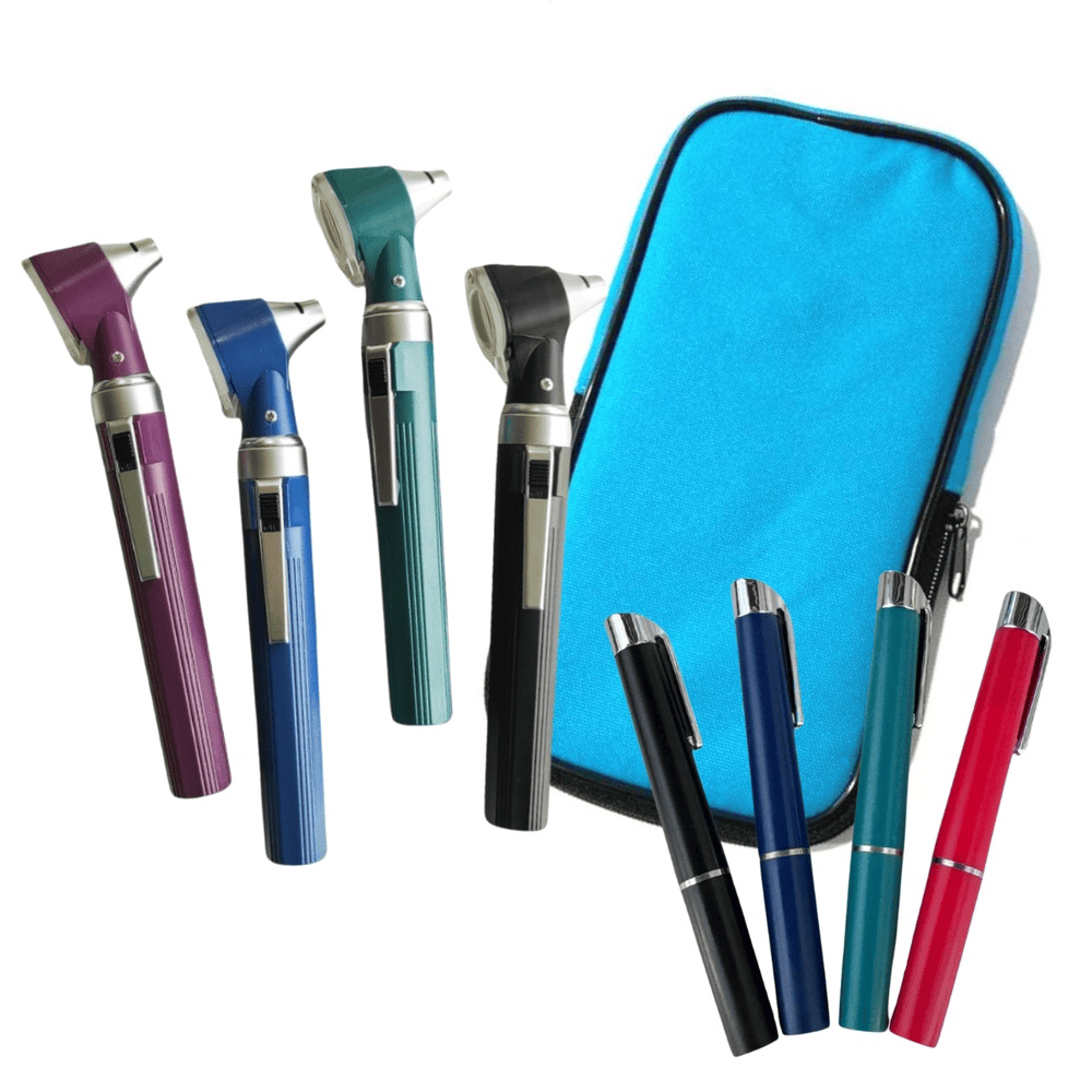 Pack: Otoscopio con iluminación Halógena Directa Guthmann + Estuche Multifuncional + Linterna Medica