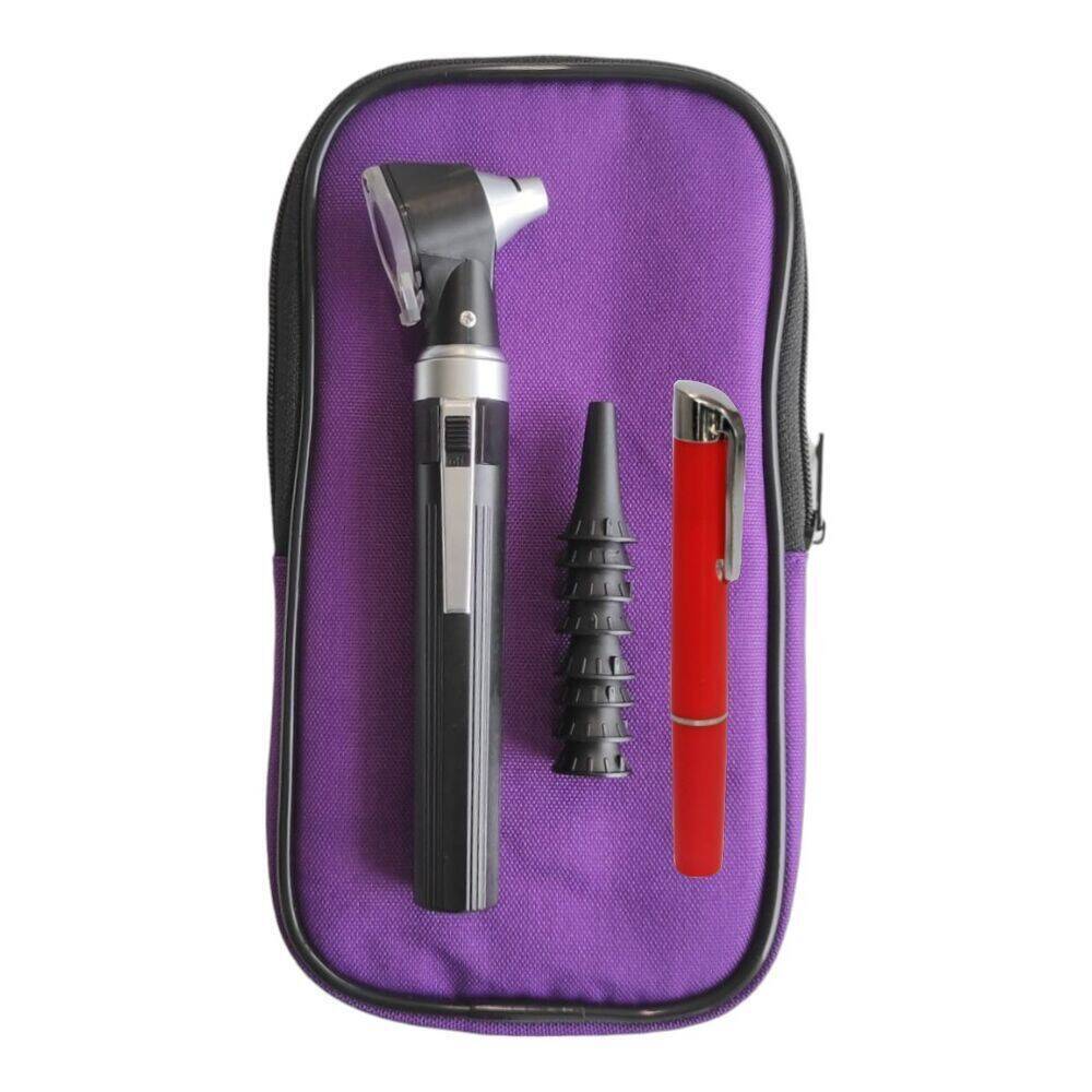 Pack: Otoscopio con iluminación Halógena Directa Guthmann + Estuche Multifuncional + Linterna Medica