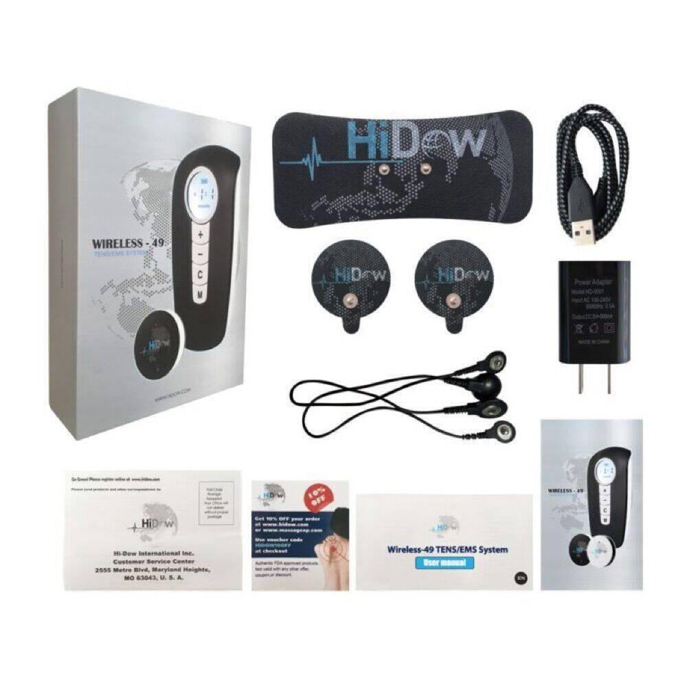 Equipo de Electroterapia TENS/EMS Wireless 4-9 Inalámbrico - HiDow