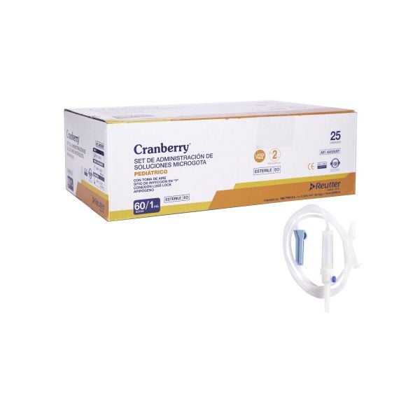 Set de administración soluciones endovenosas con toma aire microgota pediátrico - Unitario