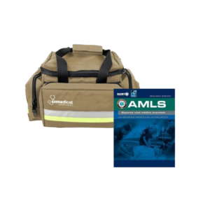 Diseño sin título (6) Pack: Bolso Rescate Mediano Verde Militar + AMLS 2° Edición: Manual Soporte Vital Médico Avanzado