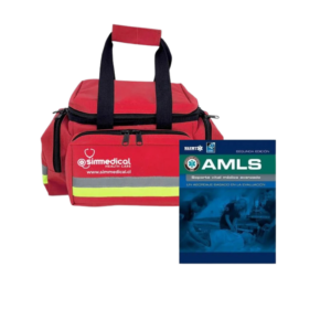 Diseño sin título (8) Pack: Bolso Rescate Mediano Rojo + AMLS 2° Edición: Manual Soporte Vital Médico Avanzado